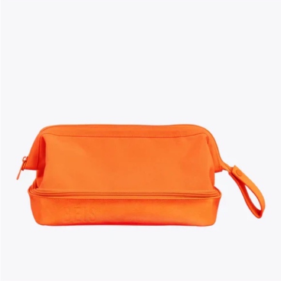 Beis Creamsicle Bright Orange mini Weekender  and Dopp kit - Picture 2 of 7